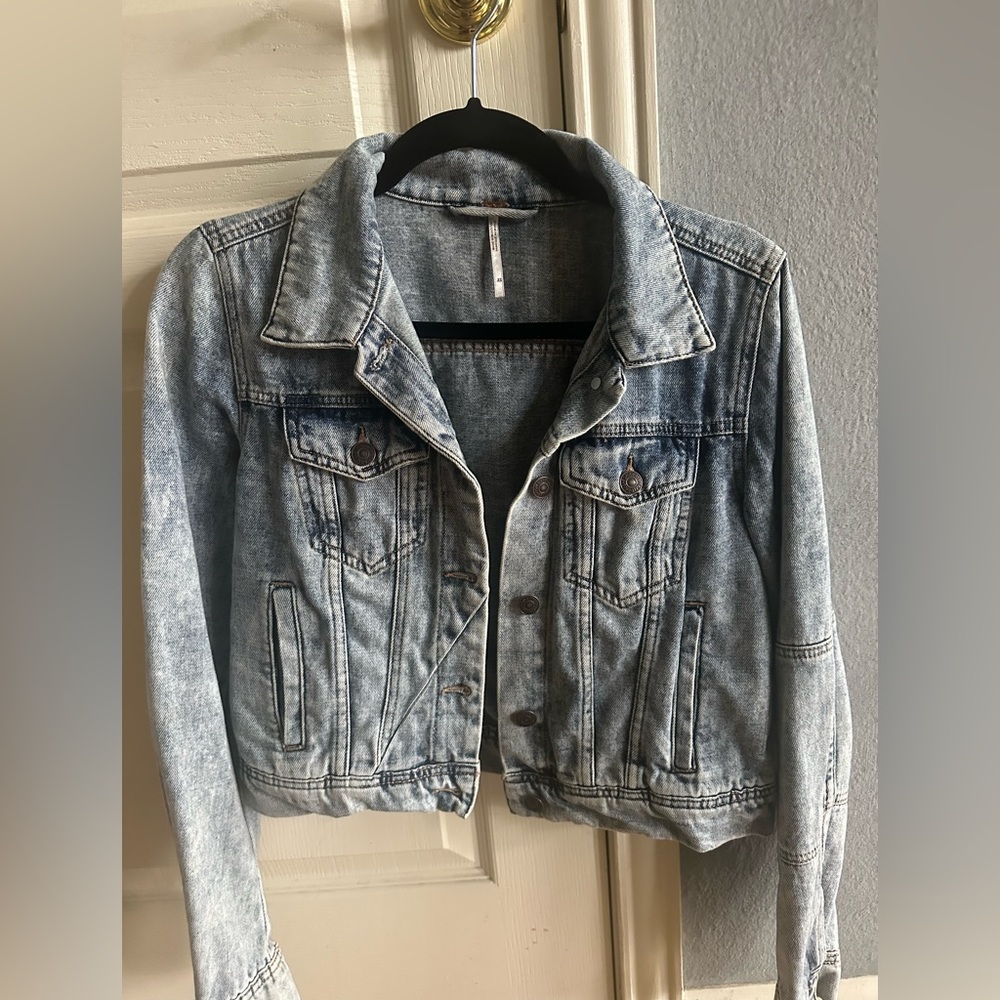 Free People Blue Denim Jacket XS